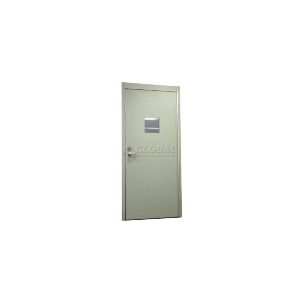 Assa Abloy CECO Hollow Steel Security Door, Vision Light, Mortise Prep, CECO Hollow Hinge, 18 Ga, 36"W X 84"H CHMDXVL3070XMORT-CE-18GA - main